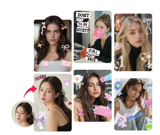 Tons of stickers, including popular character IPs, are waiting for you to use